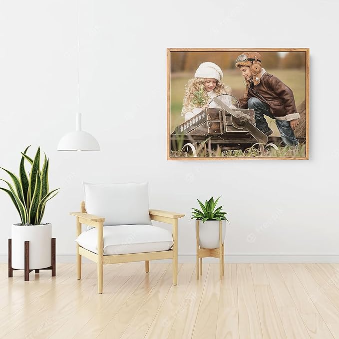 Personalized Custom Canvas Prints: Photo On Canvas (Light Brown, 18X24) Transform Your Photos into Stunning Framed Wall Art Digitally Printed Photo To Canvas Ideal for Home Decor, Gifts Keepsakes.Made in Texas, USA