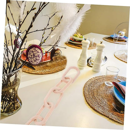 ARTIBETTER Wood Chain Link Decor Rustic Wooden Chain Decoration for Living Room Dining Table and Shelf Minimalist Style Home Decor for Birthdays and Anniversaries Wide Thick