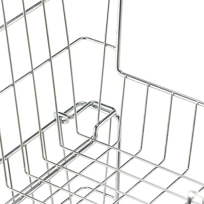 TRINITY 2-Pack Stackable Metal Wire Storage Baskets With Handles, EcoStorage Chrome, 19 Inches