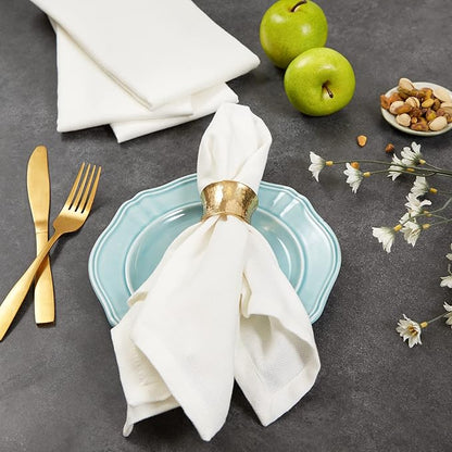 DII Variegated Tabletop Collection, Napkin Set, 20x20, Off-White, 6 Piece