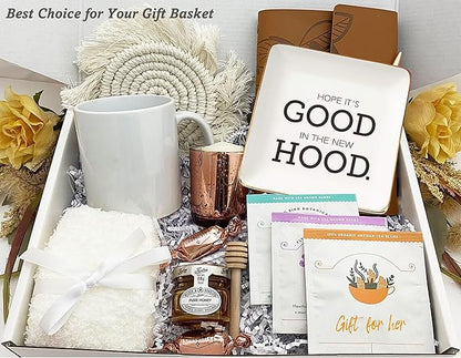 Hope It's Good in The New Hood-Congratulation New House Gift-New Homeowner Gift-Happy New Home Gifts-Congrats First Time New House Gifts,Housewarming Presents-Jewelry Tray Trinket Holder Ring Dish