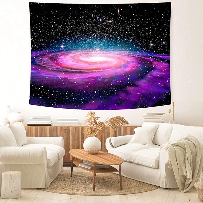 Delur Galaxy Tapestry Planet Universe Starry Sky Wall Hanging Tapestry Cosmic Outer Space Abstract Psychedelic Nebula Headboard for Bedroom Living Room Home Decor (59.1" x 78.7")
