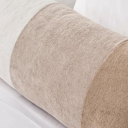 Kevin Textile 14x36 Inch Long Lumbar Cover 1 Pack Three-Colour Patchwork Soft Textured Waterproof Rectangle Cushion Elegant Accent Pillows for Couch Sofa Chair Bed Home Decor Indoor Outdoor Brown