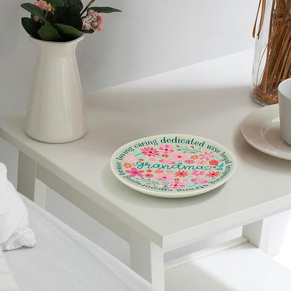 JoycuFF Grandma Gifts for Birthday Christmas Mother's Day Jewelry Dish Tray Grandmother Birthday Gifts from Granddaughter Grandson