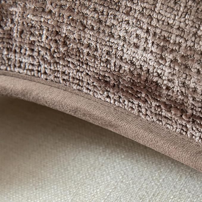 Yaertun Pack of 2 Chenille Textured Decorative Throw Pillow Covers Accent Solid Cushion Cover Soft Cozy Pillow Case with Velvet Back for Couch Sofa Bed Living Room 20x20 Inch Brown
