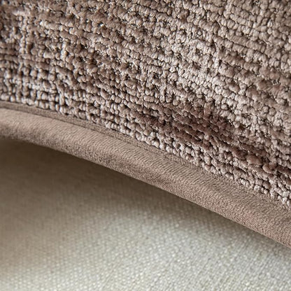 Yaertun Pack of 2 Chenille Textured Decorative Throw Pillow Covers Accent Solid Cushion Cover Soft Cozy Pillow Case with Velvet Back for Couch Sofa Bed Living Room 24x24 Inch Brown