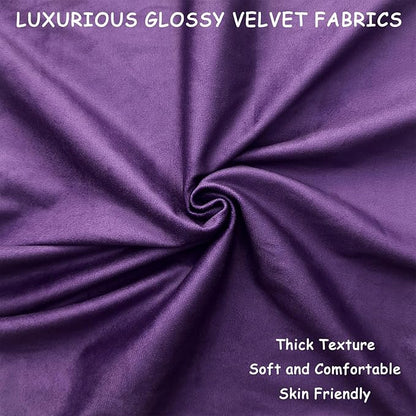 2 Pack 18x18 Pillow Cover Velvet Pillow Covers, Square Throw Pillow Covers for Living Room Decorations Throw Pillow Case, Throw Pillow Cover Cushion Cover for Sofa Bedroom Car, Eggplant Purple