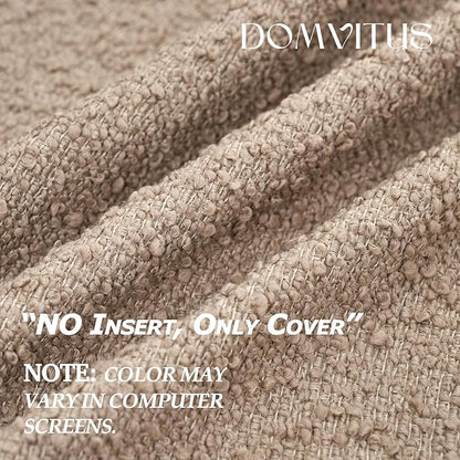 DOMVITUS Boucle Pillow Covers 20x20, Decorative Couch Pillows for Living Room, Throw Pillow Covers for Bedroom Chair Sofa Accent Couch Pillows Soft Cushion Case, 1PC, Oatmeal