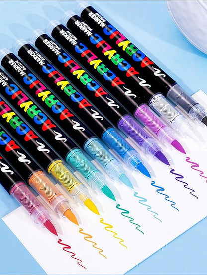 Acrylic Marker Ceramics Pens Ceramic Paint Brush Pen for Christmas Decorations Porcelain Mugs Both Glazed Christmas Decoration Unglazed Ceramics Permanent Marke(12 Colors) for Adults