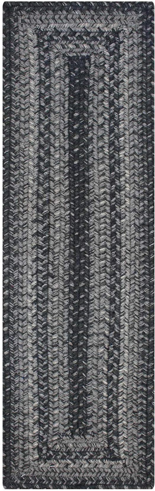 Homespice Flint Hill Jute Braided Stair Tread, Warm Primitive Decor, Set of 13, Grey 8x28 Rectangle Rugs for Stairs - Easy to Clean, Tightly Stitched and Durable