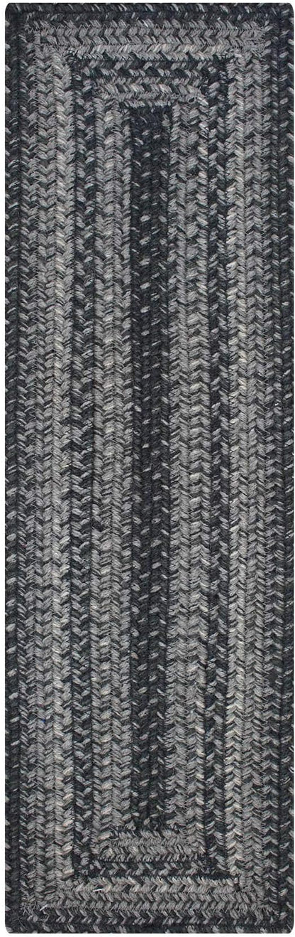 Homespice Flint Hill Jute Braided Stair Tread, Warm Primitive Decor, Set of 13, Grey 8x28 Rectangle Rugs for Stairs - Easy to Clean, Tightly Stitched and Durable