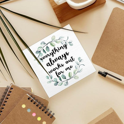 Inspirational Office Psychology Wood Box Sign Desk Decor, Positive Educational Mental Health Wooden Block Sign Decorations for Home School Classroom Counselling Room Wall Tabletop Shelf Decor