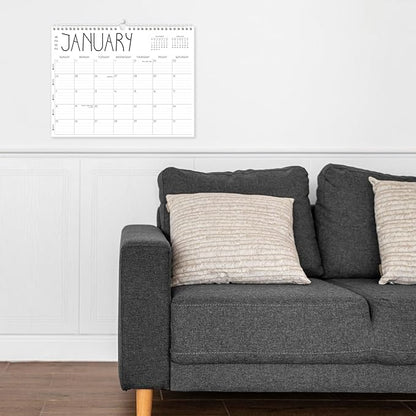 GuassLee 2025 Wall Calendar - 12 Monthly Calendar from September 2025 to August 2026, 14" x 11" 2025-2026 Hanging Calendar with Spiral Binding Week Numbers for School Home Office Planning & Organizing