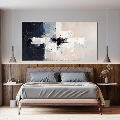 Abstract Wall Art Decor Oversized Wall Art Pictures for Living Room Oversized Black and White Wall Art Decor Large Abstract Canvas Art Wall Decor Wall Art Prints Artwork for Walls Office Decor 39" X 78"
