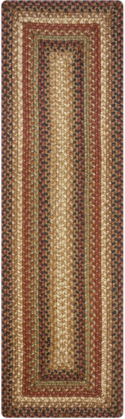 Homespice Gingerbread Jute Braided Stair Treads for Wooden Steps, Warm Country Decor, Set of 13, Brown 8x28 Rectangle Rug for Stairs - Easy to Clean, Tightly Stitched and Durable