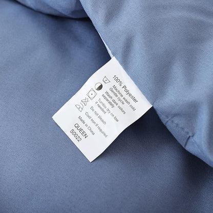 ROSGONIA California King Comforter Set Slate Blue, 3pcs (1 Boho Blue Cal King Comforter & 2 Pillowcases) All Season Lightweight Bedding Blanket Quilt