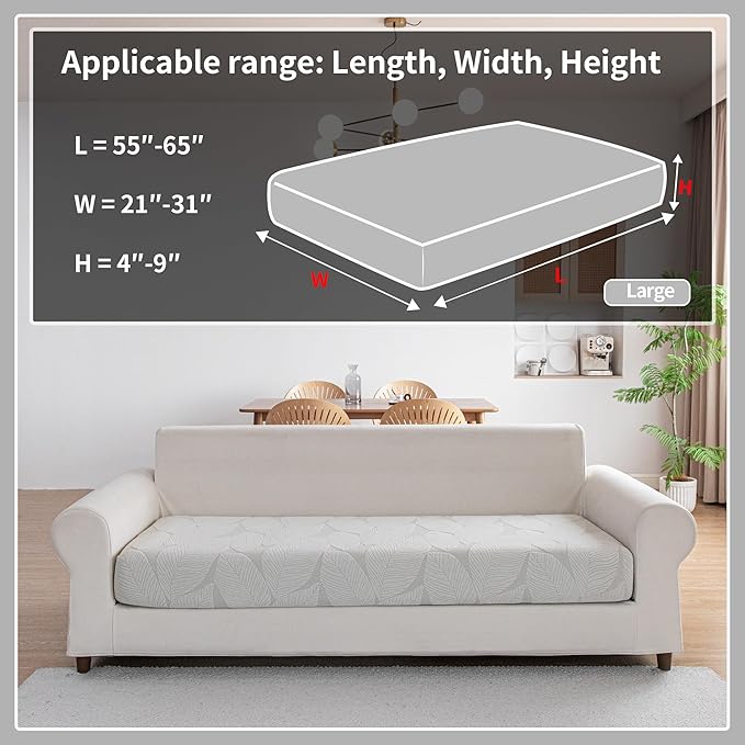 Couch Covers for Sectional Sofa, Washable Stretch Soft Sofa Cushion Covers L Shape Sofa Slipcovers Anti Slip Furniture Decor Protector for Pets (1PC Large Sofa Cover,Light Gray)
