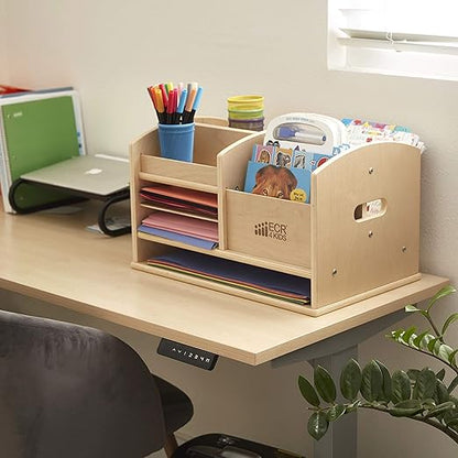 ECR4Kids Tabletop Supplies Storage Center, Teacher Caddy, Natural