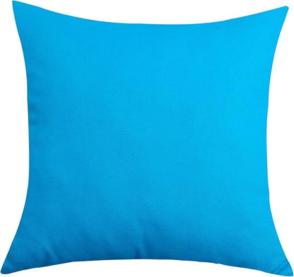 TangDepot Handmade Decorative Solid 100% Cotton Canvas Throw Pillow Covers/Pillow Shams, (20" x20" , Pacific Blue, 1 Count (Pack of 1))