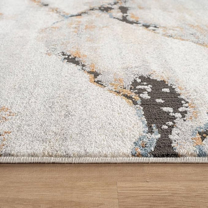 Rugshop Contemporary Gray Striated Area Rug Durable, Kid & Pet Friendly 7' 10" x 10' Ideal for Covering Large Floor Areas in Living Rooms, Master Bedrooms, or Lofts