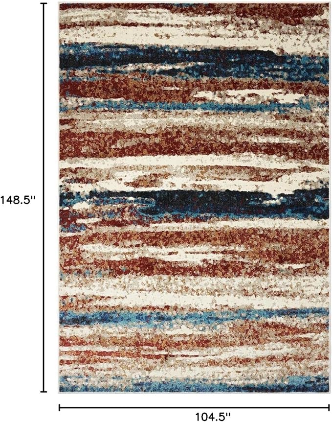 LUXE WEAVERS Lagos Collection 7501 Passion 9x12 Abstract Area Rug