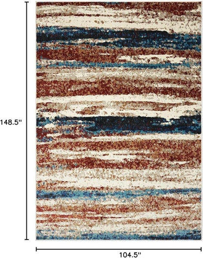 LUXE WEAVERS Lagos Collection 7501 Passion 9x12 Abstract Area Rug