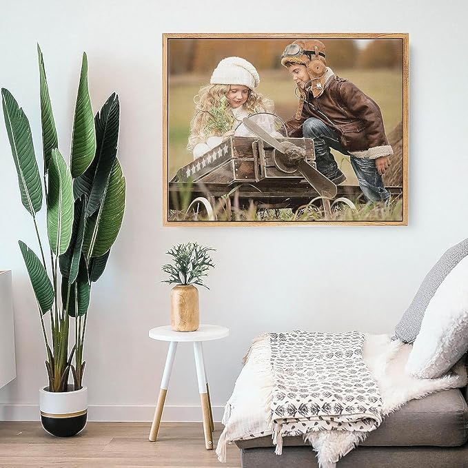 Personalized Custom Canvas Prints: Photo On Canvas (Light Brown, 24X36) Transform Your Photos into Stunning Framed Wall Art Digitally Printed Photo To Canvas Ideal for Home Decor, Gifts Keepsakes.Made in Texas, USA