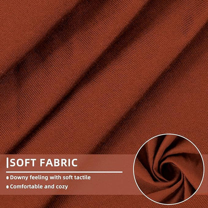 hyha Waterproof Couch Cushion Covers, Stretch Sofa Couch Seat Slipcover for Dog Washable, Non-Slip Waterproof Outdoor Cushion Covers for Patio Furniture Replacement (2 Pieces, Rust)