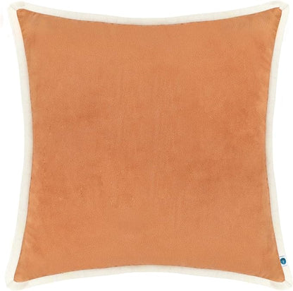 FINGERCRAFT Decorative Throw Pillow Cover Pack of 2 Soft Velvet Cushion Cover, Sofa and Bedroom Pillow Case 18" x 18" Rust