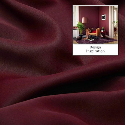 DUALIFE Burgundy Red Curtains for Bedroom Extra Long Drapes 120 Inches Long for Living Room 60 by 120 Inch Length, Set of 2, Grommet Top