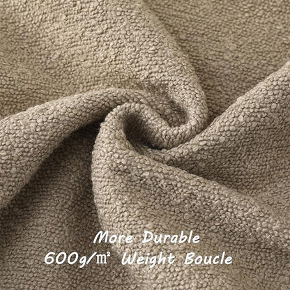 FUTEI Pack of 2 Oatmeal Decorative Throw Pillow Covers 12x20 Inch Soft Cozy Solid Boucle Textured Lumbar Pillow Cases,Modern Home Decor for Couch Bed Living Room