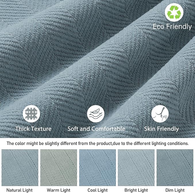 ZWJD Throw Blue Pillow Covers 16x16 Set of 2 Chenille Pillow Covers with Elegant Design Soft and Luxurious Decorative Throw Pillows for Couch, Bed, and Home Decor,Light Blue