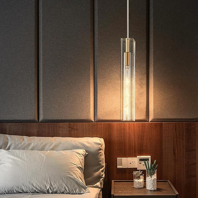Modern Crystal Ceiling Kitchen Light Fixtures Pendant Lights Mini Pendant Light Pendant Lighting for Kitchen Island Bedroom Living Room Hallway Dining Room (1 Pack)