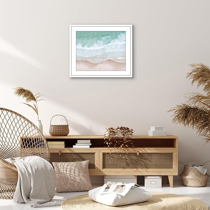 Americanflat 20x24 Picture Frame with Polished Plexiglass - Use as 16x20 Frame with Mat or Display 20x24 Photo Without Mat - Streamline Collection - Thin Border Picture Frames for Wall - White