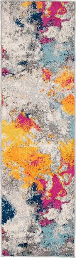 Rugshop Sky Collection Modern Abstract Runner Rug 2'7" x 8' Multi