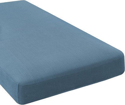 H.VERSAILTEX Super Stretch Individual Chaise Cover Sectional Couch Covers for L Shaped Sofa Both Left/Right Featuring Thick Jacquard Textured Twill Fabric (1 Piece Chaise Cover, Dusty Blue)