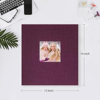 Mublalbum Photo Album 4x6 1000 Photos Linen Cover Large Picture Book Holds Horizontal and Vertical Pockets for Wedding Family Anniversary and Baby (Purple)