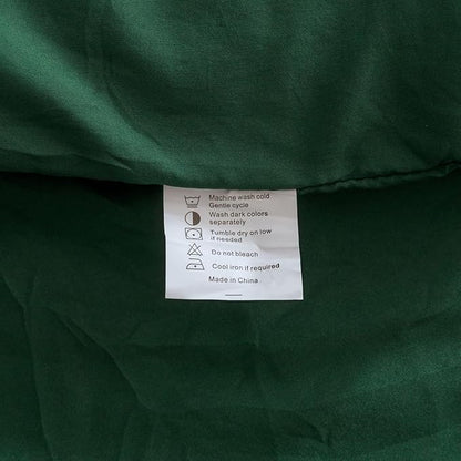 ROSGONIA Oversized King Comforter 120x120, 3pcs Super King Comforter (1 Dark Green Comforter & 2 Pillowcases) Lightweight Warm Bedding Set Quilt