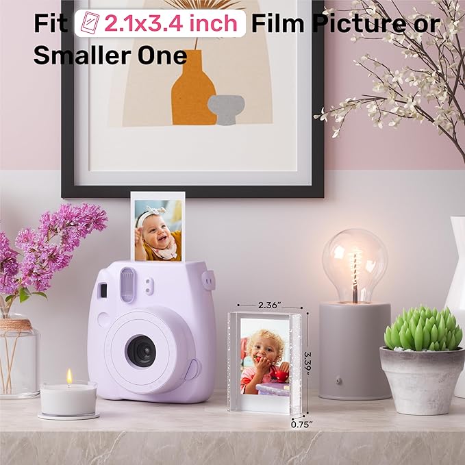 WINKINE Polaroid Frame for Photos, Instax Frame, 2x3 Mini Picture Frames for Fujifilm Instax Mini Film, Polaroid Film Frames for Desktop, 2x3 Small Photo Display