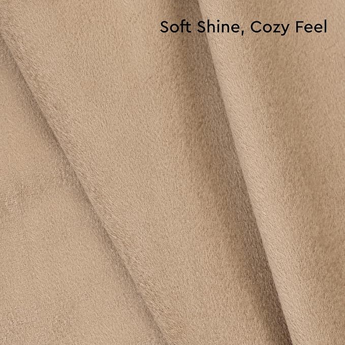Encasa XO Velvet Throw Pillow Covers 24x24 in (60x60 cm) - Beige - Set of 2 No Inserts, Only Pack of 2 Cases | Soft Square Decorative Euro Shams Cushion Cover for Couch, Sofa