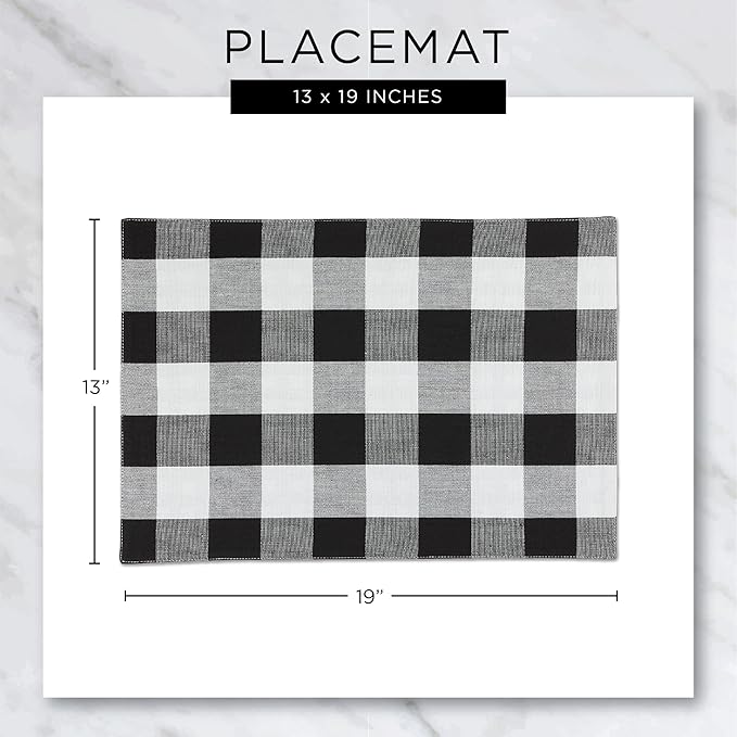 DII Variegated Tabletop Collection, Placemat Set, 13x19, Mushroom, 6 Piece