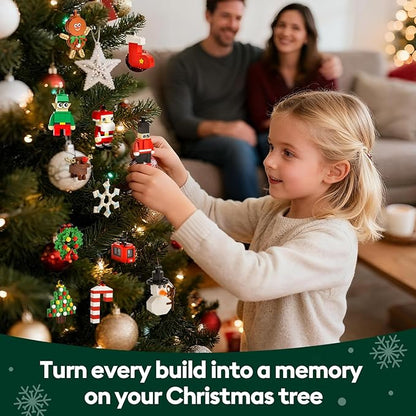 Christmas Advent Calendar 2025 for Kids: 12 Days Countdown Calendar Building Block Toys Set, Xmas Tree Ornaments Decor, White Elephant Christmas Gifts Stocking Stuffers for 6-10 Year Old Boys and Girls