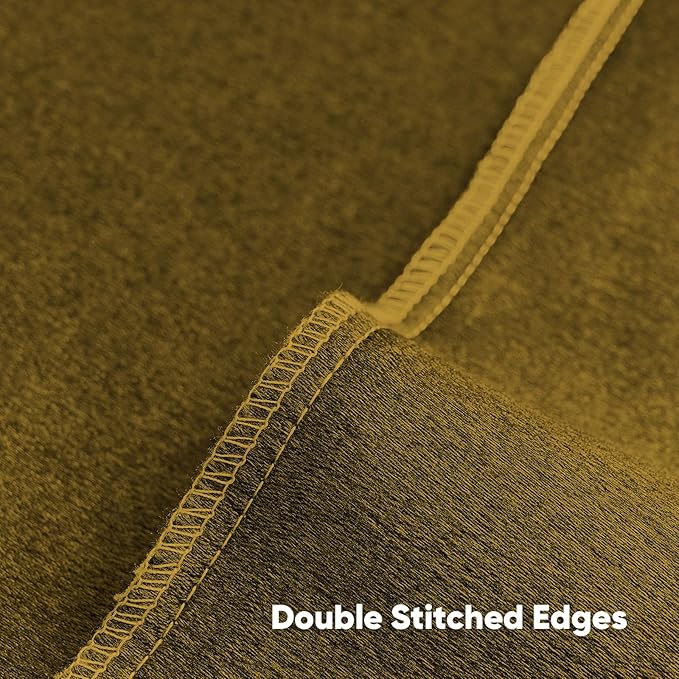 FUTEI Mustard Yellow Chenille Decorative Throw Pillow Covers 12x20 Inch Set of 2,Soft Cozy Faux Linen Textured Lumbar Pillow Cases,Farmhouse Home Decor for Couch Living Room