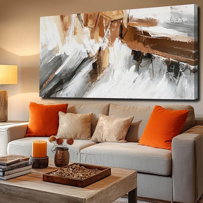 WINKAILIN Abstract Wall Art for Living Room Colorful Hanging Decor 29"x58" Home Decorations for Kitchen Geometric Picture Prints for Dining Room