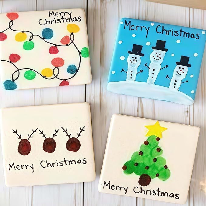 10 PCS Ceramic Tile White Coasters to Paint your Own Christmas Decorations Ceramic Unglazed DIY Art Craft Ready to Paint Ceramics Decorations 4x4in for Adults