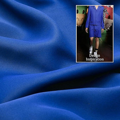 DUALIFE Royal Blue Blackout Curtains Panels/Drapes for Living Room 72 inch Length Room Darkening Bedroom Curtains Grommet Top 42 W x 72 L Inch