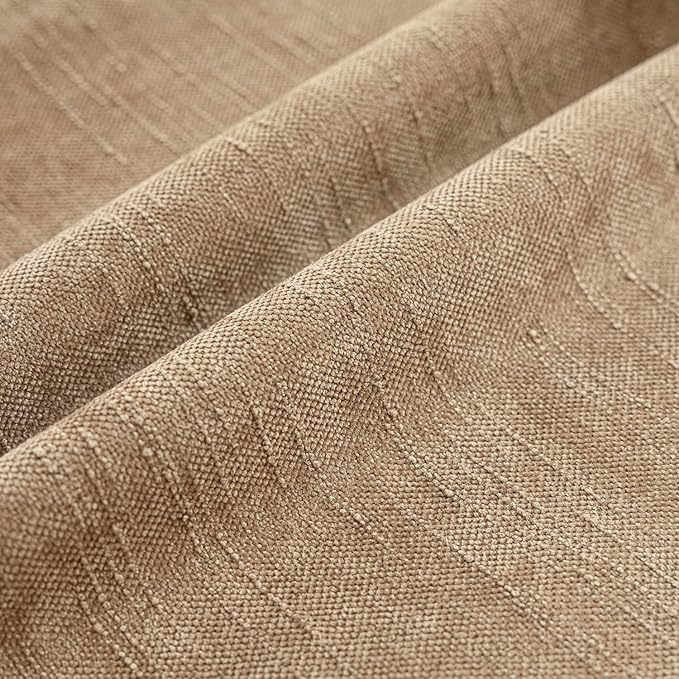 Foindtower Pack of 2 Textured Chenille Throw Decorative Pillow Covers Square Accent Solid Cushion Cover Neutral Farmhouse Pillow Case for Couch Sofa Bedroom Living Room 16x16 Inch,Taupe Khaki Camel