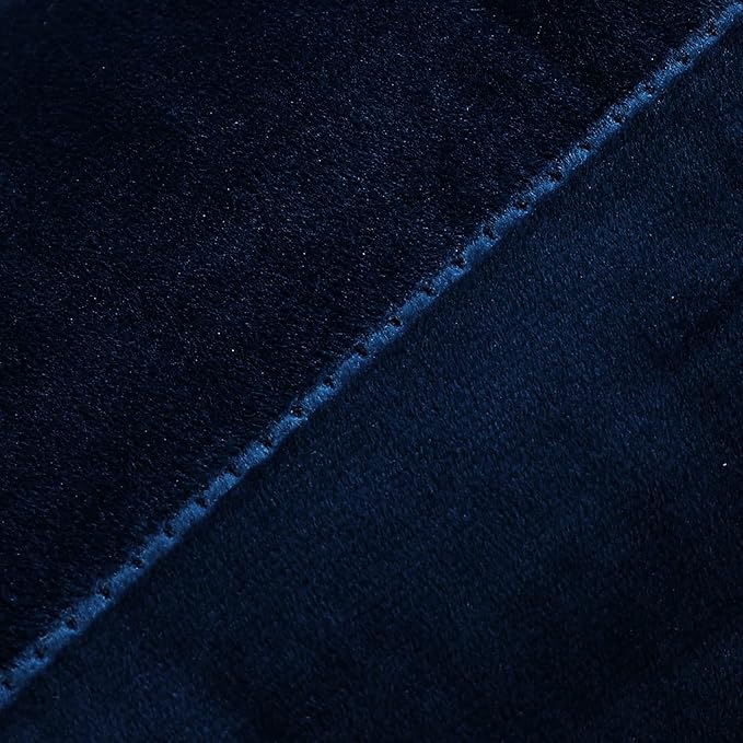 NiNi ALL Decorative Throw Pillow Covers Velvet 20x30 Inch Pack of 2 Dark Blue Cushion Covers Soft for Couch Sofa Bedroom Living Room Outdoor
