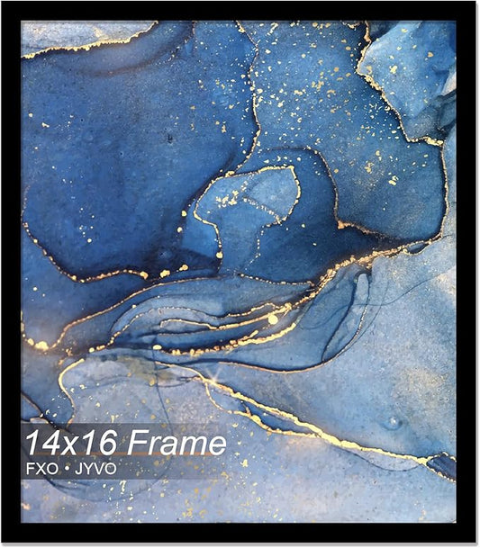 14x16 Picture Frame, Black Frame for 14 x 16 Inch Picture Poster Photo, Light Weight and High Transparent 14 by 16 Frame for Wall - 1 Pack/Black/14 x16