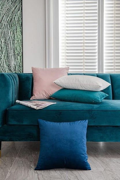 12x20 Throw Pillow Cases Teal Christmas: 2 Pack Cozy Soft Polyester Rectangular Decorative Pillow Covers for Farmhouse Home Decor
